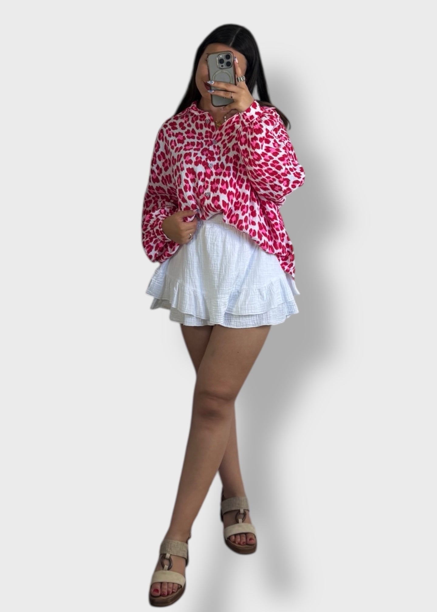 Chemise Léopard Rose