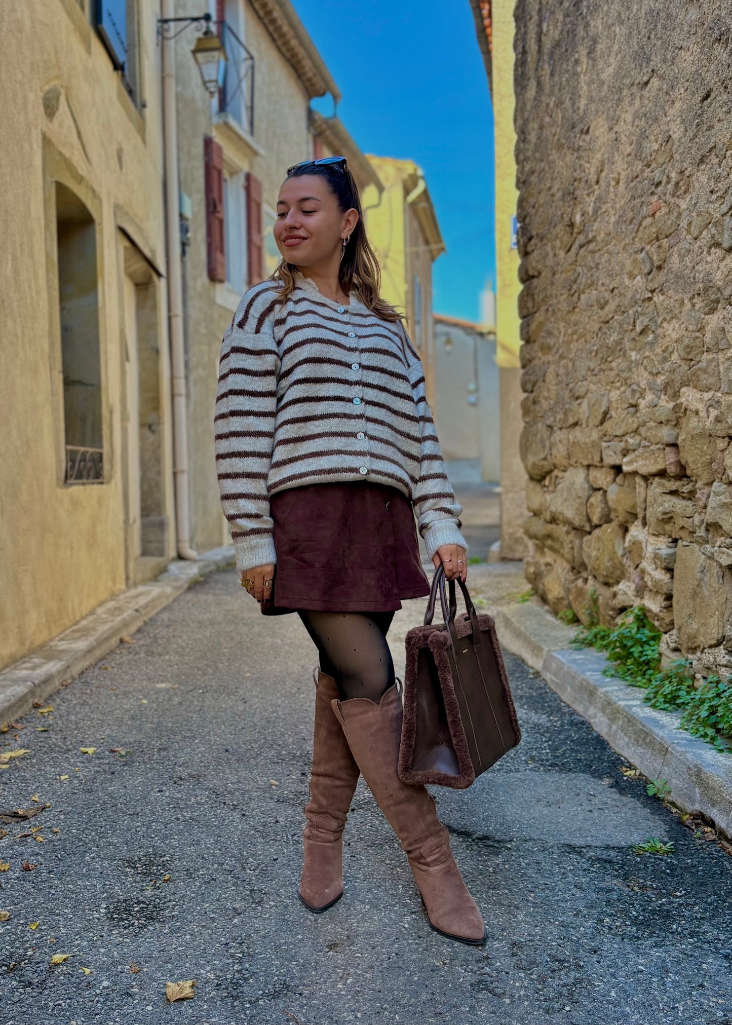 Gilet à rayures Aurore