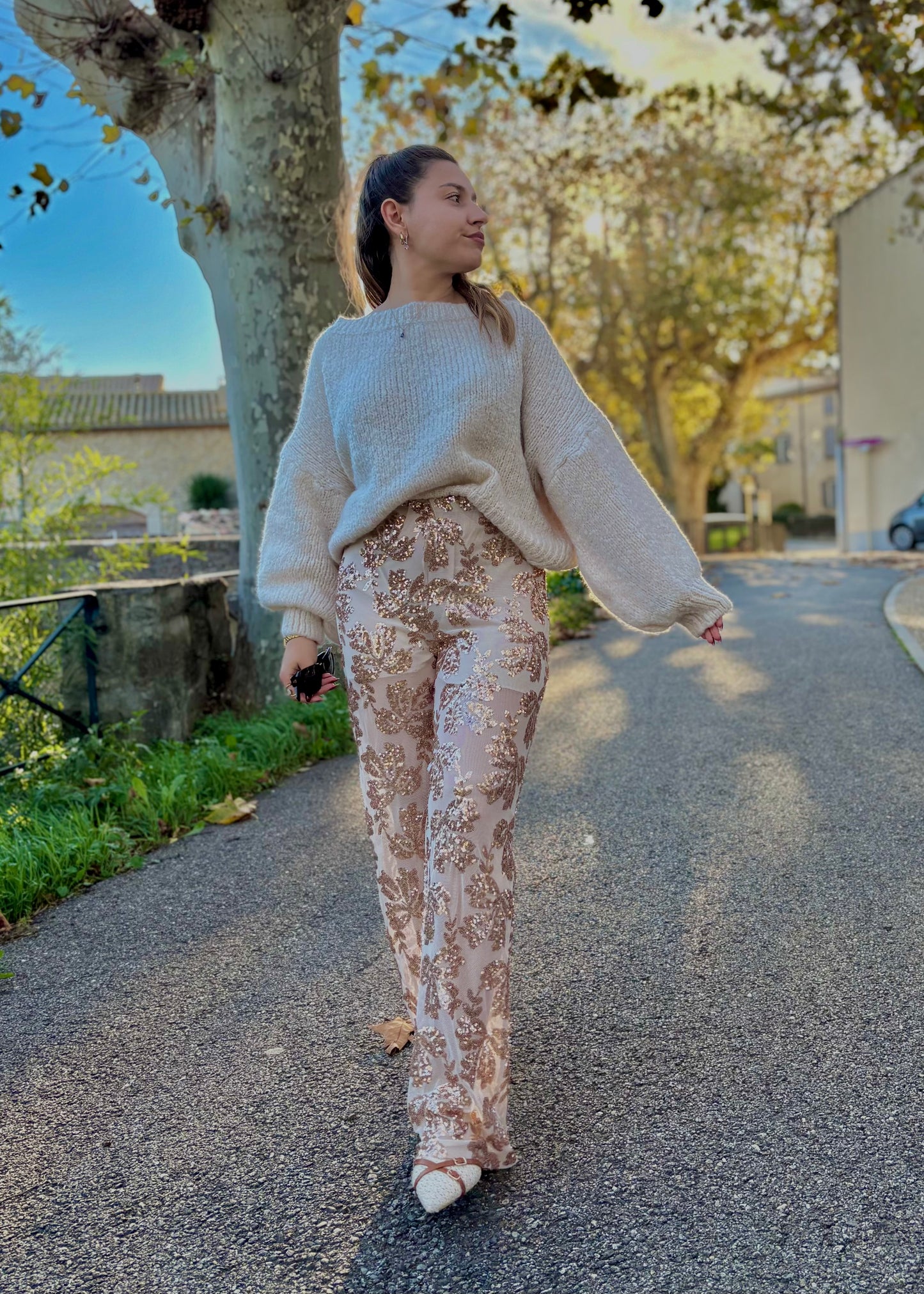 Pantalon à paillettes